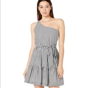 Vineyard Vines black white gingham dress,